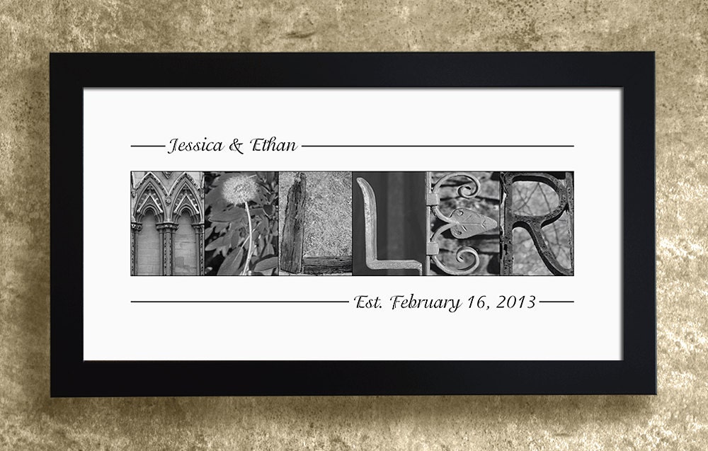 Personalized WEDDING NAME FRAME - Wedding Decoration, Family Name Sign, Personalized Wedding Gift