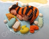 Bath Time - Baby Tiger Cake Topper