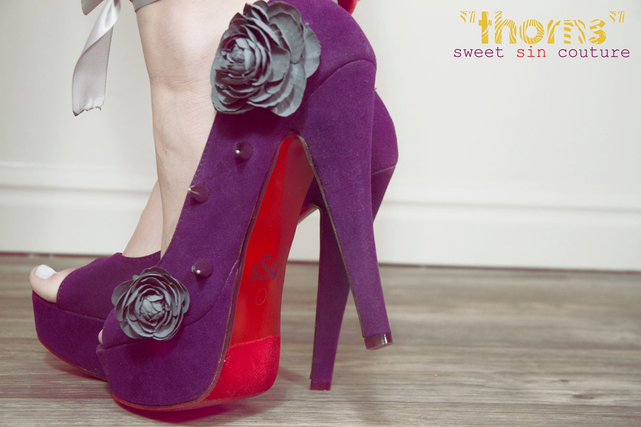 Thorns Plum High Heel Shoes