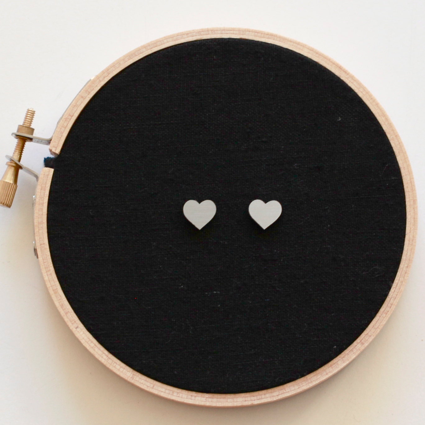 The Love Hearts  - Reclaimed Stainless Steel Earrings