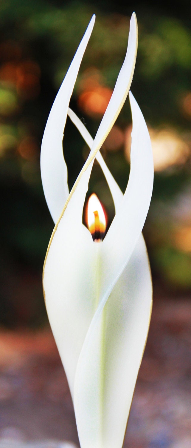 Beautiful Ivory Beeswax Taper Candles