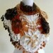 scarf, gift, valentine, valentines day, winter trends, fashion, 2012,Saffron Russet Ivory tawny,  flower shawl