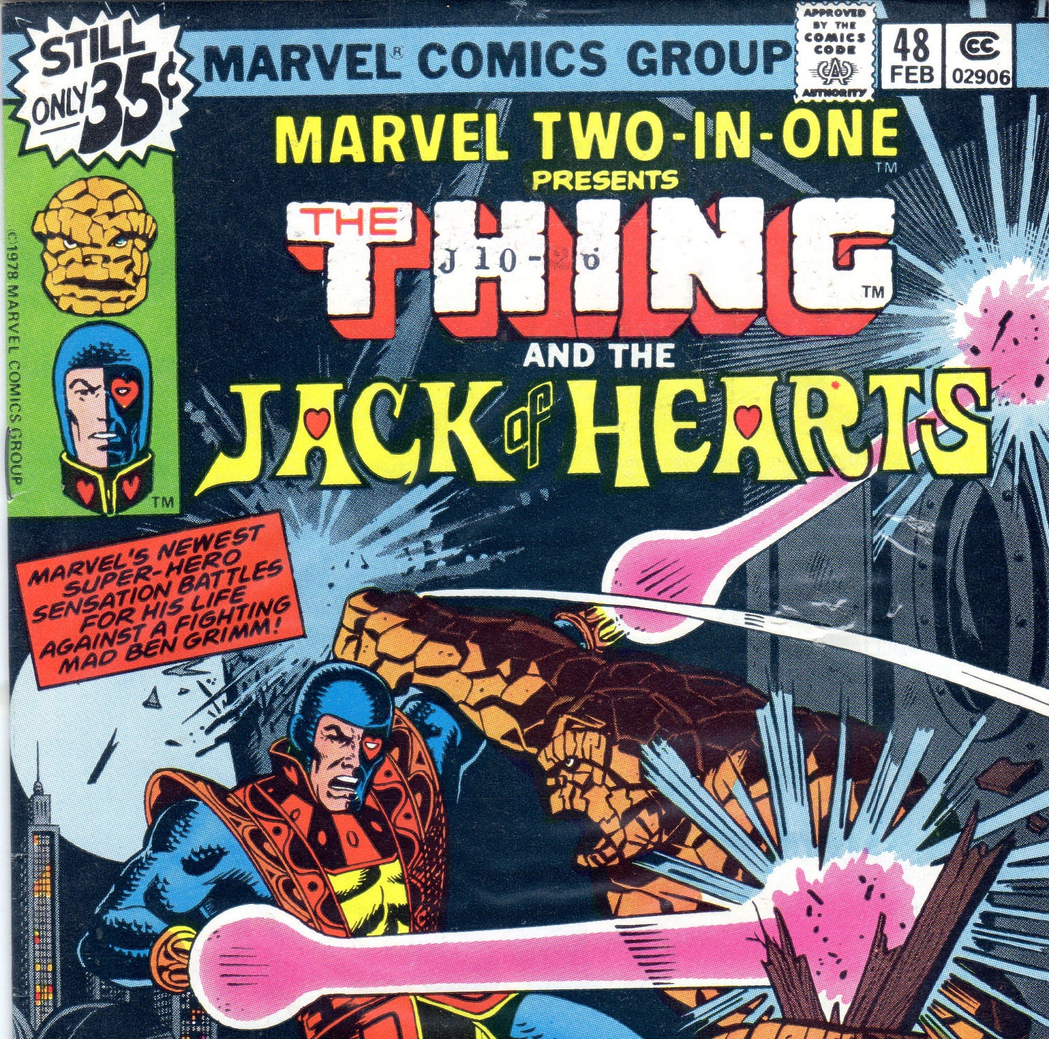Vintage Comic Book The Thing Issue No. 48 February 1978 Marvel Two-in-One