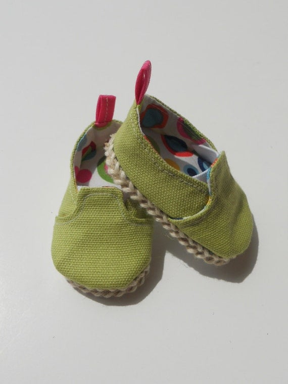 Spring Green Canvas Slip-ons for American Girl Dolls