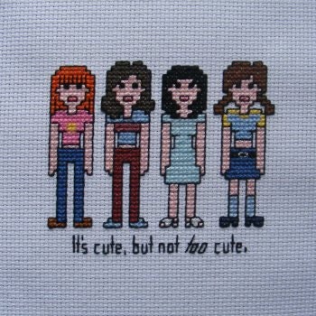 The Fashion Club - Unframed Cross-Stitch Piece