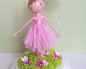 Ballerina cake topper with balloons