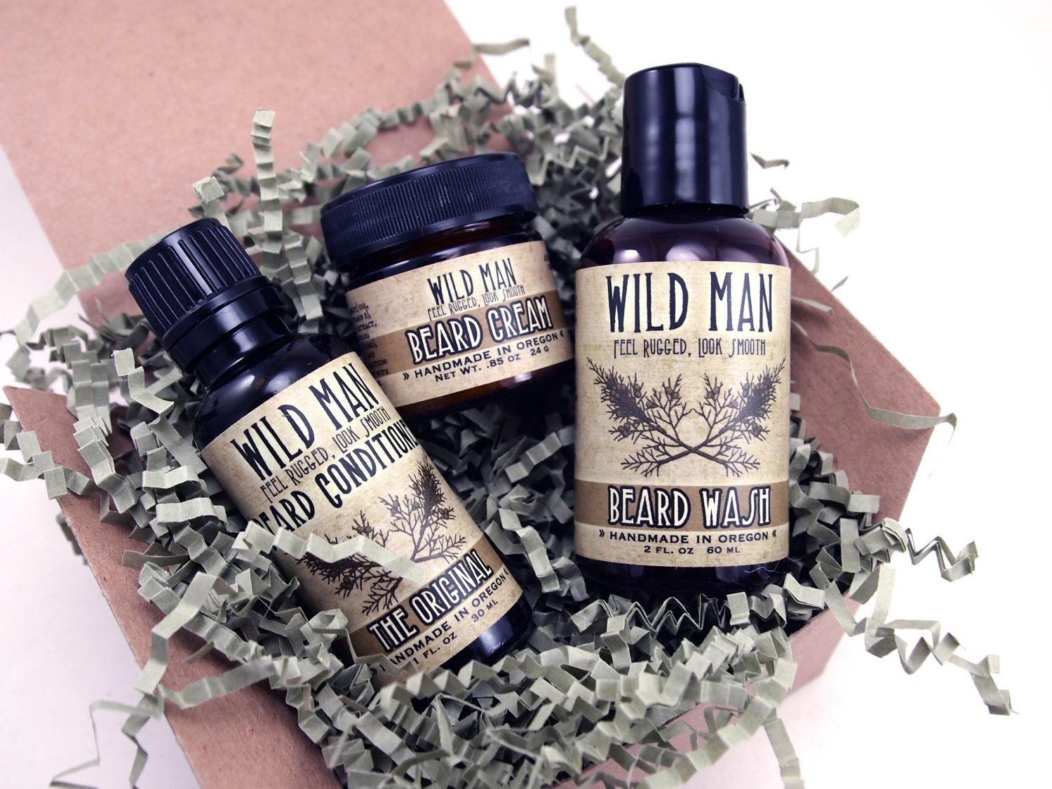 Man Gift Set Beard Conditioner Wash Cream Wild Man Gift Basket Box