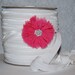 White Fold Over Elastic - Shiny FOE 5/8" inch  Baby Headbands  Hair Ties  Satin Elastic Soft - 5 yards White  Elastic  FOE  15mm wide