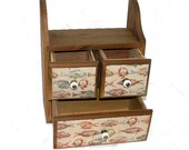 Rustic Beach Storage - Solid Oak Storage - Bathroom Storage - Nursery Storage