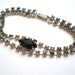 Vintage Rhinestone Bracelet, Blue, Double Strand