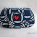 Pocket Clutch / the larger version in Blue Deco