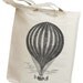 Hot Air Balloon 02 Vintage Eco Friendly Canvas Tote Bag (iss005)