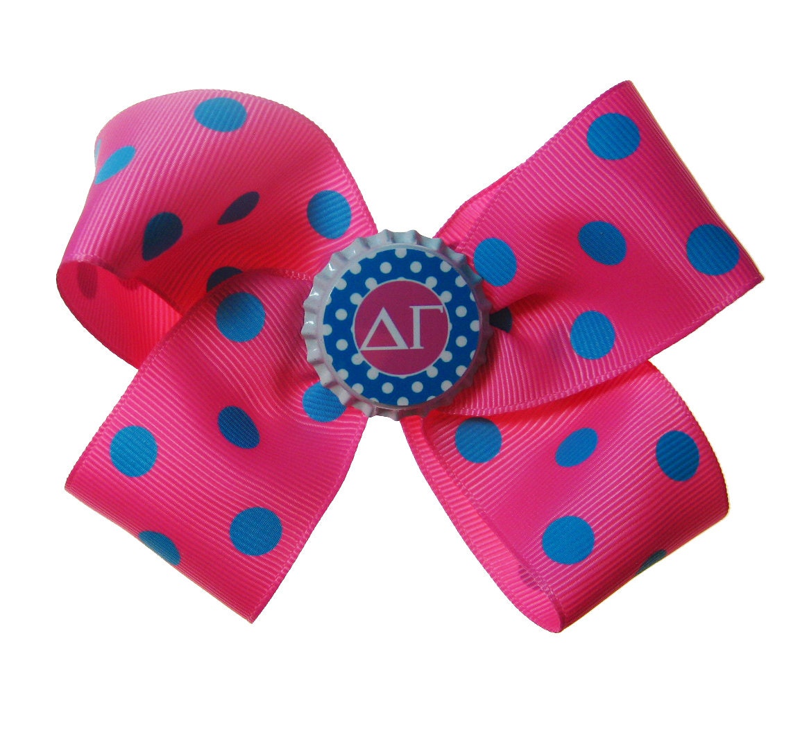 Large DG Delta Gamma Sorority Anchor Hair Bow