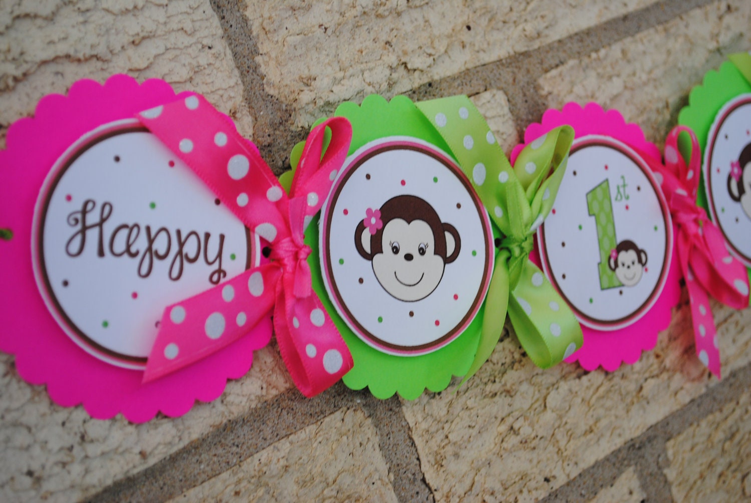 Mod Monkey Girl - High Chair Banner