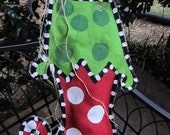 Christmas Stocking Burlap Door Hanger