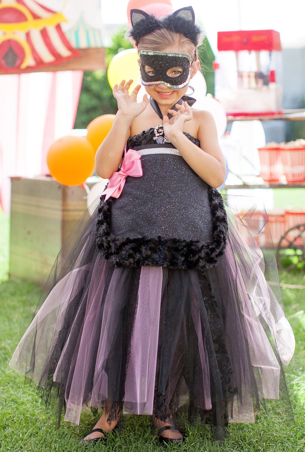 Black Cheetah Cat Costume Accessories: Apron