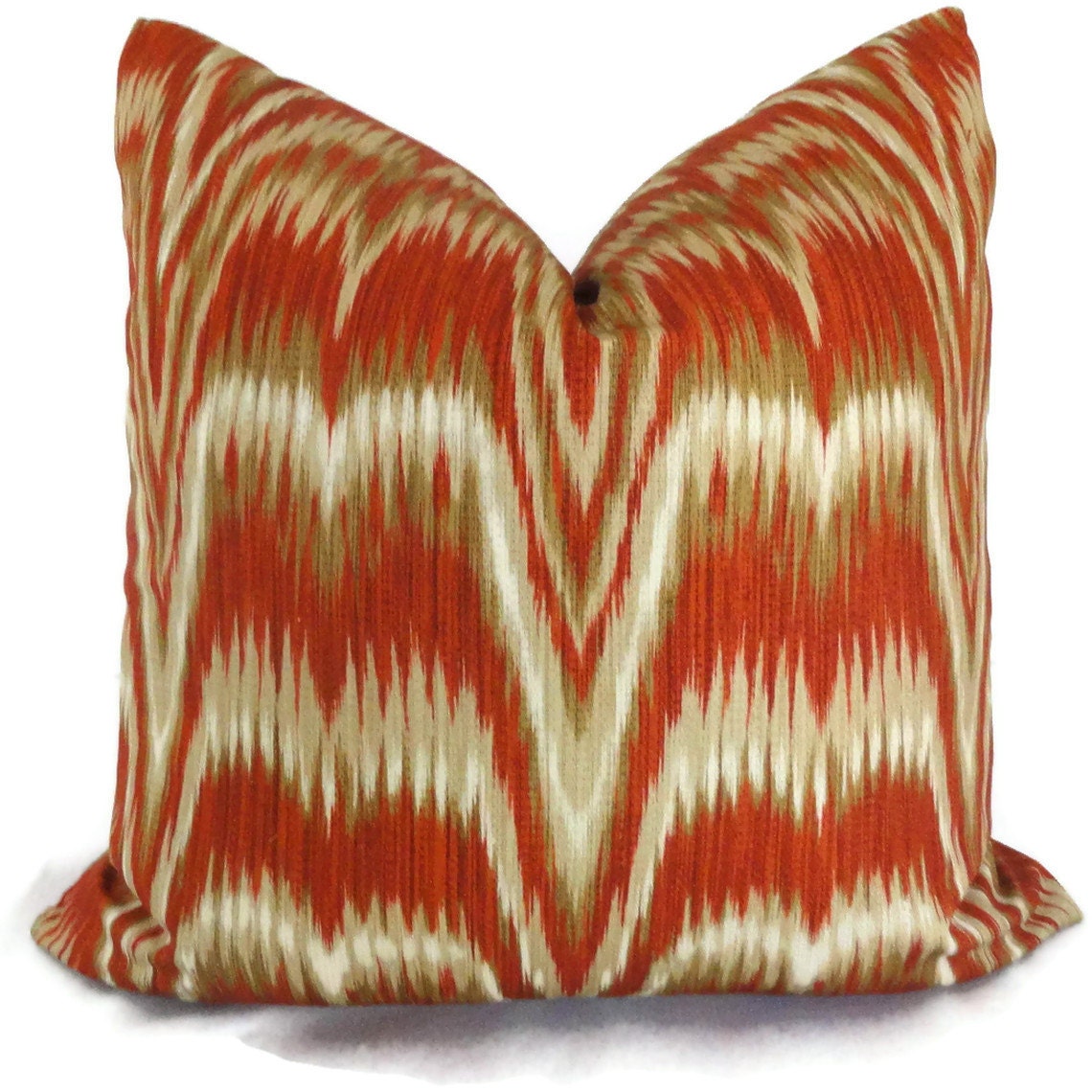 Schumacher Cinnabar Kamalia Ikat Decorative Pillow Cover, Throw pillow, Accent pillow, Toss pillow