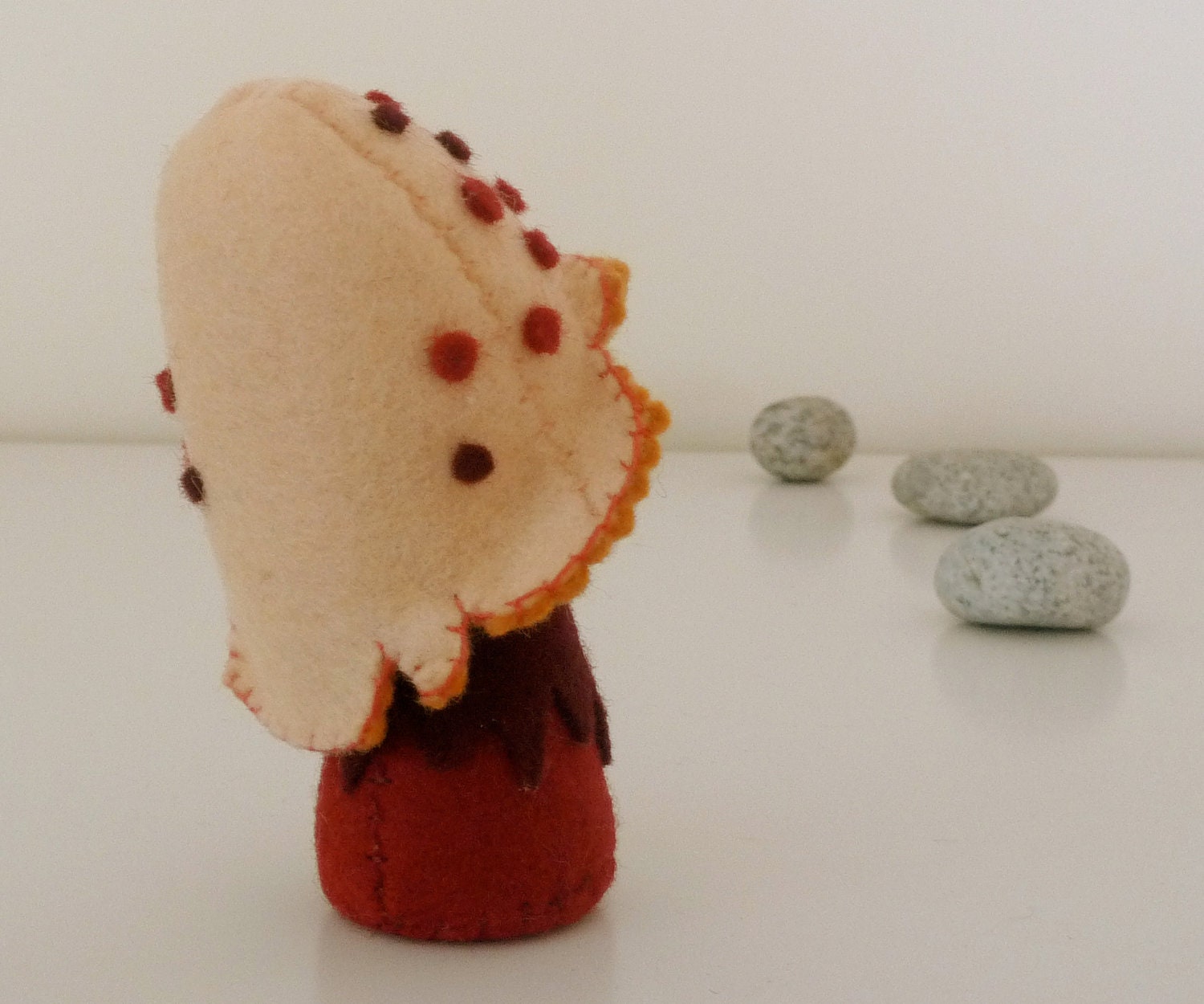 Natural Mushroom Felt Dolls / Rosepe, Lupa and Nedu