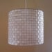 SALE - Modern White Lighting - Coffee Filter Art - 100% Handmade Pendant Light Hanging Paper Lampshade Drum Shade Mother's Day Gift