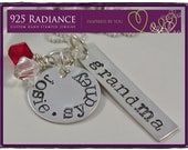 Hand Stamped Necklace - Personalized Jewelry - GRANDMA'S GIFT