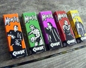 Monster Candy Stick Boxes / Creature from the Black Lagoon, Werewolf, Frankenstein, Count Dracula the Vampire