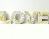 LOVE 3D Freestanding Lettering Maps Custom Home Decoration Wedding Present Ornament Traveller