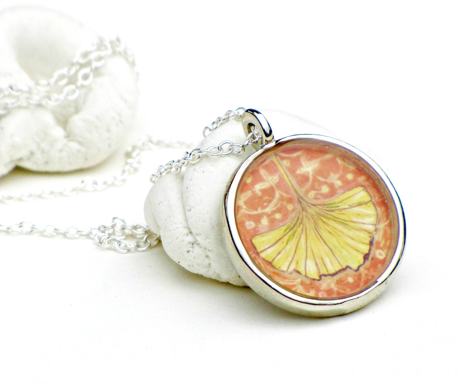 Silver Ginkgo Leaf - Biology Gift
