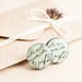 Pastel stud earrings - Old letter stud earrings with words