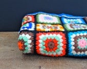 Vintage handmade wool afghan