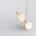 Multi Strand Initial Necklace - personalized charm layered 14k goldfill chain, vanilla dots, customized letter