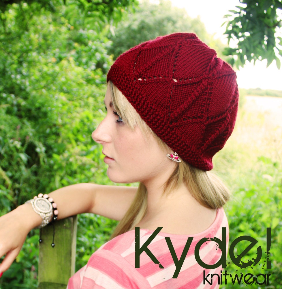 Hat Beanie Red Wine Dark Red Cable Womens Winter Accessories Fall Autumn Fashion