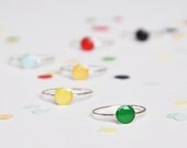 Confetti ring 'you only need one confetti to remember the party...' sterling silver