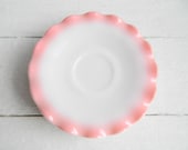 Vintage Hazel Atlas Pink Ripple Crinoline Saucer(s)