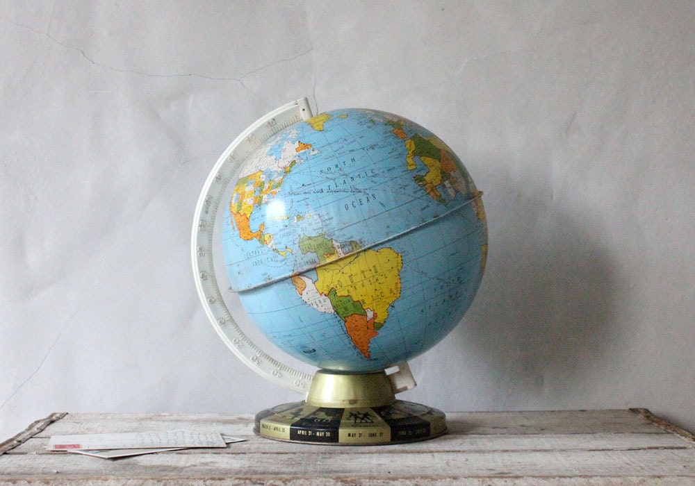 Vintage Tin Globe