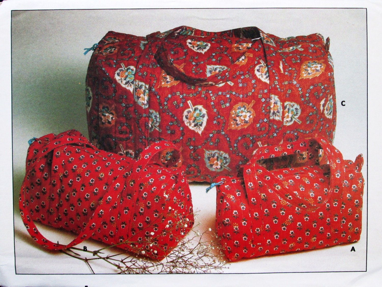 ... bag - quilted bag - carry on bag - overnight - travel - Vera Bradley