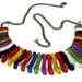 Rainbow Bib Necklace, Statement Necklace
