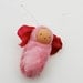 Bright pink fairy baby ornament