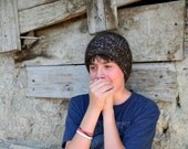 Hand Knit Hat - Cozy Knitted Brown Cap