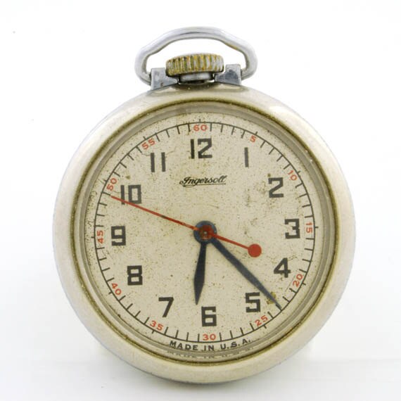 c.1900 Working Antique Ingersoll Pocket Watch by Strazor on Etsy