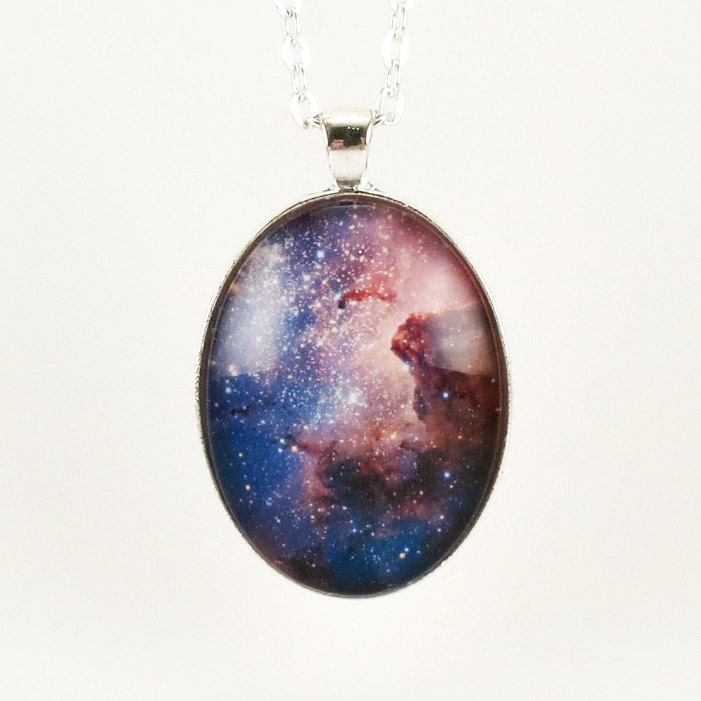 Galaxy Pendant, Cosmos Nebula Necklace, Cosmic Jewelry