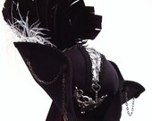 Raven tricorn corset hat Steampunk Lord Latuis