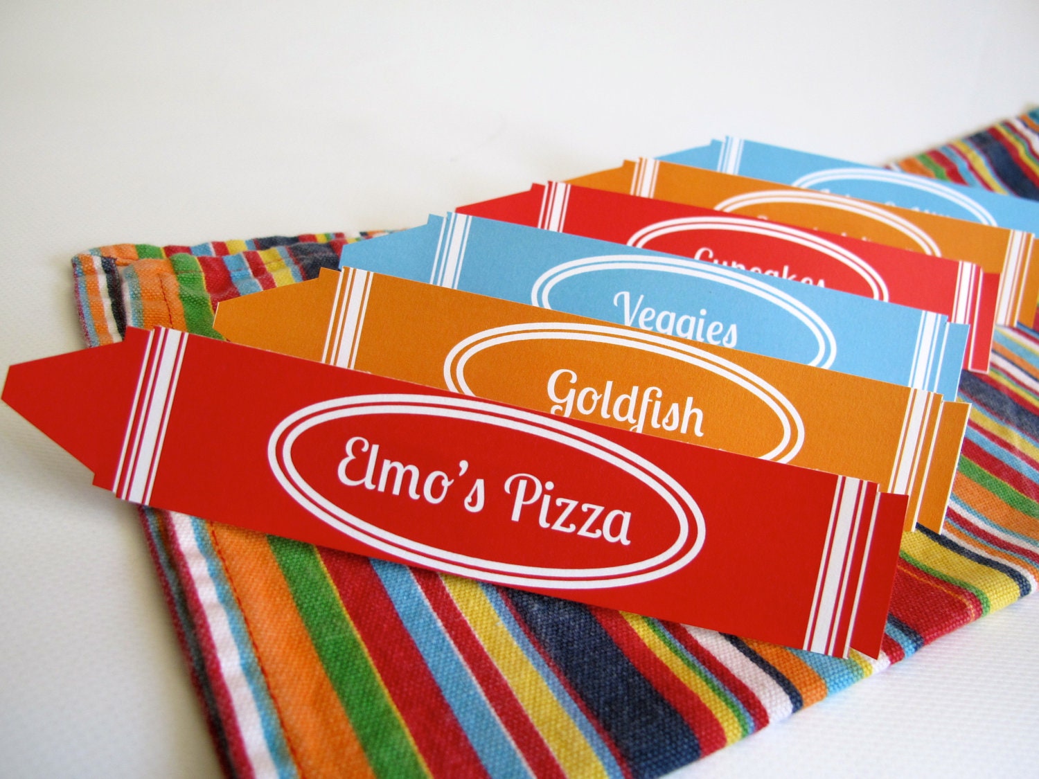 Crayon Food Labels, Nametags, ELMO Party
