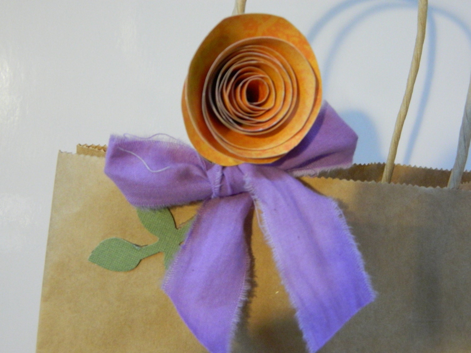 DIY - Floral decorations for totes - thank you - weddings, parties showers - Set of 4