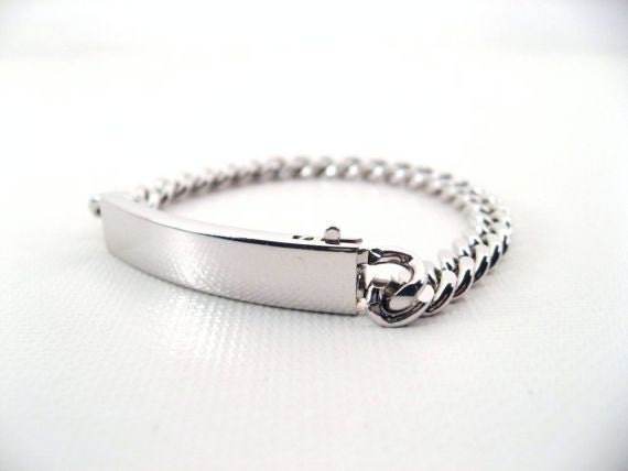 Vintage ID Bracelet Speidel Women's Silvertone