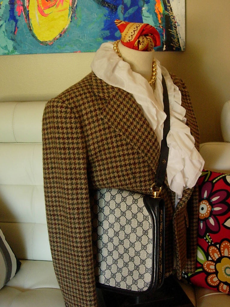 RARE Vintage GUCCI Navy Blondie GG Kelly Bag Purse Handbag Tote Accessory Fabulous and Fun