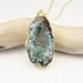 Druzy Agate Necklace Druzy Agate Necklace Drusy Agate Gold Necklace Gemstone Necklace Pendant Necklace Gold Jewelry Slice Agate