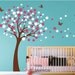Cherry Blossom Tree - Vinyl wall decals trees wall decals nursery wall decals baby girl children wall decals  white  pink flowers butterfly