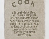 Linen Tea Towel - Cook