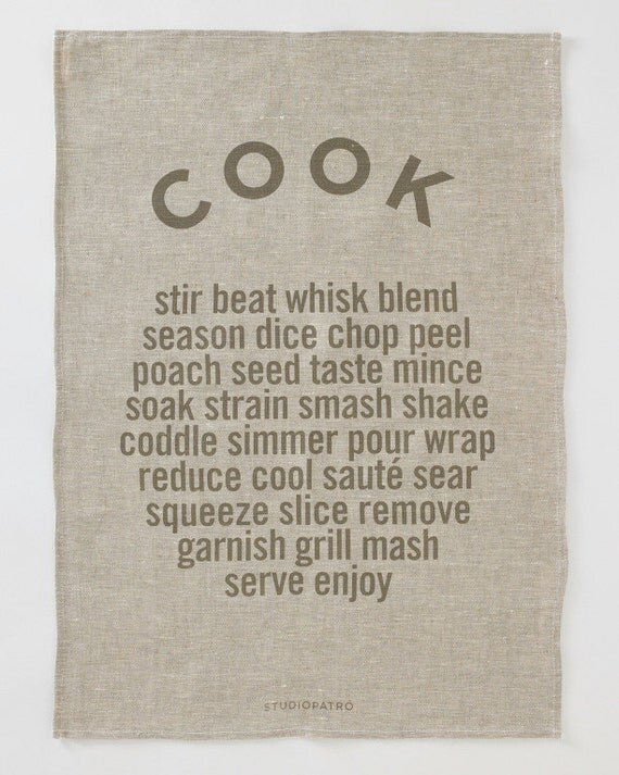 Linen Tea Towel - Cook
