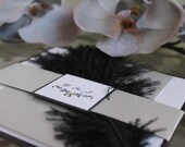 Wedding Invitation Suite- The Black and White Ostrich